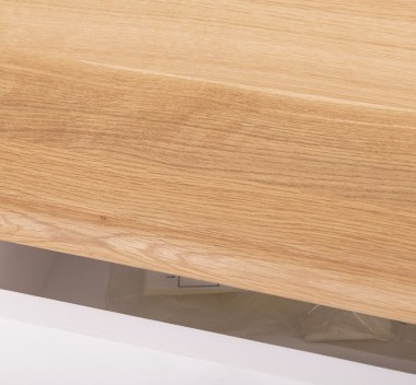 Noptiera cu 1 usa si 1 sertar, blat stejar de la Rustic Butique PS124 - Culoare Top_P061 - Culoare Corp_P004 - DUBLU COLOR