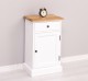 Noptiera cu 1 usa si 1 sertar, blat stejar de la Rustic Butique PS124 - Culoare Top_P061 - Culoare Corp_P004 - DUBLU COLOR
