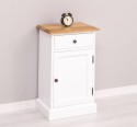 Noptiera cu 1 usa si 1 sertar, blat stejar de la Rustic Butique PS124 - Culoare Top_P061 - Culoare Corp_P004 - DUBLU COLOR