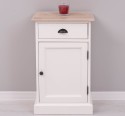 Noptiera cu 1 usa si 1 sertar, blat stejar de la Rustic Butique PS124 - Culoare Top_P035 - Culoare Corp_P039 - DUBLU COLOR