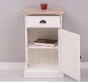 Noptiera cu 1 usa si 1 sertar, blat stejar de la Rustic Butique PS124 - Culoare Top_P035 - Culoare Corp_P039 - DUBLU COLOR