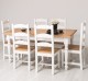 Masa de sufragerie cu picioare strunjite, 180x90 cu 6 scane - Culoare Top_P061 - Culoare Corp_P004 - DUBLU COLOR de la Rustic Butique OUTPS623-160+6XPS48 - Culoare Top_P061 - Culoare Corp_P004 - DUBLU COLOR