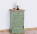 Noptiera cu 1 usa si 1 sertar de la Rustic Butique PS124 - Culoare Top_P064 - Culoare Corp_P038 - DUBLU COLOR