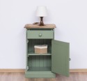 Noptiera cu 1 usa si 1 sertar de la Rustic Butique PS124 - Culoare Top_P064 - Culoare Corp_P038 - DUBLU COLOR