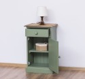 Noptiera cu 1 usa si 1 sertar de la Rustic Butique PS124 - Culoare Top_P064 - Culoare Corp_P038 - DUBLU COLOR