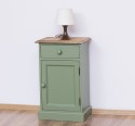 Noptiera cu 1 usa si 1 sertar de la Rustic Butique PS124 - Culoare Top_P064 - Culoare Corp_P038 - DUBLU COLOR