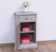 Noptiera cu 1 usa si 1 sertar de la Rustic Butique PS124 - Culoare_P067 - PERIAT ADANC