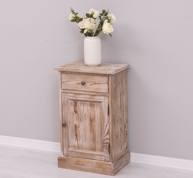 Noptiera cu 1 usa si 1 sertar de la Rustic Butique PS124 - Culoare_P071 - PERIAT ADANC