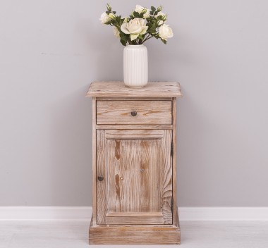 Noptiera cu 1 usa si 1 sertar de la Rustic Butique PS124 - Culoare_P071 - PERIAT ADANC
