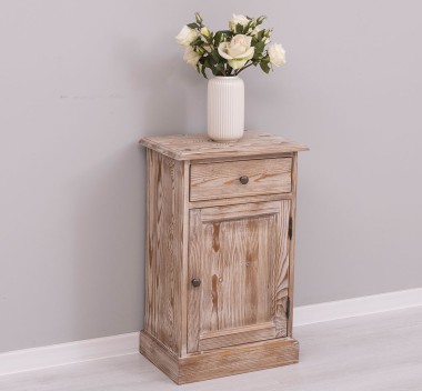 Noptiera cu 1 usa si 1 sertar de la Rustic Butique PS124 - Culoare_P071 - PERIAT ADANC
