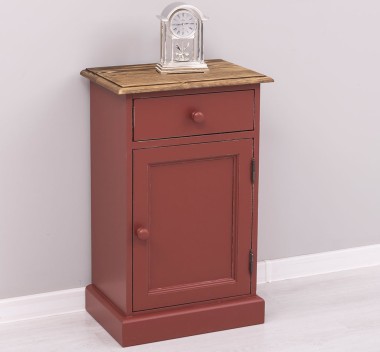 Noptiera cu 1 usa si 1 sertar de la Rustic Butique PS124 - Culoare Top_P064 - Culoare Corp_P028++P029A - TRIPLU COLOR