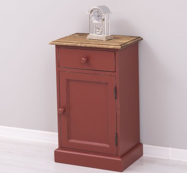 Noptiera cu 1 usa si 1 sertar de la Rustic Butique PS124 - Culoare Top_P064 - Culoare Corp_P028++P029A - TRIPLU COLOR
