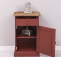 Noptiera cu 1 usa si 1 sertar de la Rustic Butique PS124 - Culoare Top_P064 - Culoare Corp_P028++P029A - TRIPLU COLOR