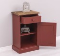 Noptiera cu 1 usa si 1 sertar de la Rustic Butique PS124 - Culoare Top_P064 - Culoare Corp_P028++P029A - TRIPLU COLOR