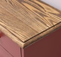 Noptiera cu 1 usa si 1 sertar de la Rustic Butique PS124 - Culoare Top_P064 - Culoare Corp_P028++P029A - TRIPLU COLOR