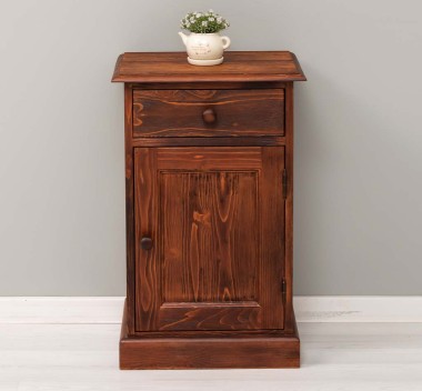 Noptiera cu 1 usa si 1 sertar de la Rustic Butique PS124 - Culoare_P083 - PERIAT ADANC