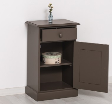 Noptiera cu 1 usa si 1 sertar de la Rustic Butique PS124 -Culoare_P028 - VOPSIT