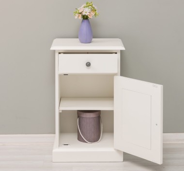 Noptiera cu 1 usa si 1 sertar de la Rustic Butique PS124 - Culoare_P039 - VOPSIT
