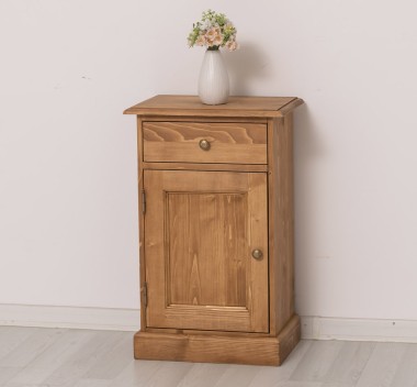 Noptiera cu 1 usa si 1 sertar de la Rustic Butique PS124 - Culoare_P001 - CERUIT