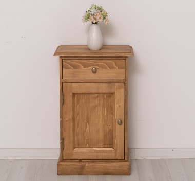 Noptiera cu 1 usa si 1 sertar de la Rustic Butique PS124 - Culoare_P001 - CERUIT
