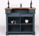 Bar mic 120cm, blat stejar de la Rustic Butique PS1003 - Culoare Top_P064 - Culoare Corp_P087 - DUBLU COLOR