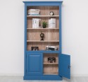 Biblioteca cu 2 usi de la Rustic Butique PS109 - Culoare Ext._P045 / Culoare Int._P071 - DUBLU COLOR