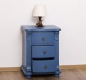 Noptiera cu 3 sertare curbate de la Rustic Butique PS45 - Culoare_P045A - VOPSIT ANTICHIZAT