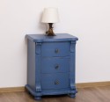 Noptiera cu 3 sertare curbate de la Rustic Butique PS45 - Culoare_P045A - VOPSIT ANTICHIZAT