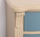 Noptiera cu 3 sertare curbate de la Rustic Butique PS37 - Culoare Corp_P032 - Culoare Sertare_P008 - DUBLU COLOR
