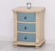 Noptiera cu 3 sertare curbate de la Rustic Butique PS37 - Culoare Corp_P032 - Culoare Sertare_P008 - DUBLU COLOR