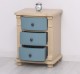 Noptiera cu 3 sertare curbate de la Rustic Butique PS37 - Culoare Corp_P032 - Culoare Sertare_P008 - DUBLU COLOR
