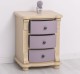 Noptiera cu 3 sertare curbate de la Rustic Butique PS37 - Culoare Corp_P032 - Culoare Sertare_P041 - DUBLU COLOR