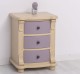 Noptiera cu 3 sertare curbate de la Rustic Butique PS37 - Culoare Corp_P032 - Culoare Sertare_P041 - DUBLU COLOR