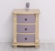 Noptiera cu 3 sertare curbate de la Rustic Butique PS37 - Culoare Corp_P032 - Culoare Sertare_P041 - DUBLU COLOR