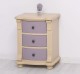 Noptiera cu 3 sertare curbate de la Rustic Butique PS37 - Culoare Corp_P032 - Culoare Sertare_P041 - DUBLU COLOR
