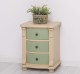 Noptiera cu 3 sertare curbate de la Rustic Butique PS37 - Culoare Corp_P032 - Culoare Sertare_P054 - DUBLU COLOR