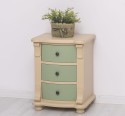 Noptiera cu 3 sertare curbate de la Rustic Butique PS37 - Culoare Corp_P032 - Culoare Sertare_P054 - DUBLU COLOR