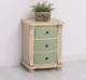 Noptiera cu 3 sertare curbate de la Rustic Butique PS37 - Culoare Corp_P032 - Culoare Sertare_P054 - DUBLU COLOR