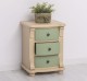 Noptiera cu 3 sertare curbate de la Rustic Butique PS37 - Culoare Corp_P032 - Culoare Sertare_P054 - DUBLU COLOR