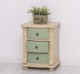 Noptiera cu 3 sertare curbate de la Rustic Butique PS37 - Culoare Corp_P032 - Culoare Sertare_P054 - DUBLU COLOR