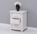 Noptiera cu 3 sertare curbate de la Rustic Butique PS37 - Culoare_P015 - VOPSIT