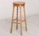 Scaun de bar cu picioare strunjite, din stejar - Culoare_P061 - LACUIT de la Rustic Butique OUTOPS655 - Culoare_P061 - LACUIT