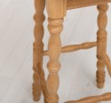 Scaun de bar cu picioare strunjite, din stejar - Culoare_P061 - LACUIT de la Rustic Butique OUTOPS655 - Culoare_P061 - LACUIT