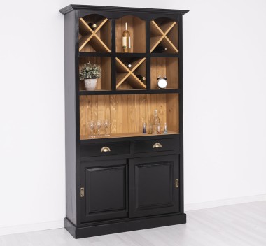 Mobilier de bar cu suport sticle sertare cu sine - Culoare Ext._P150 / Culoare Int._P002 - DUBLU COLOR de la Rustic Butique PS697 - Culoare Ext._P150 / Culoare Int._P002 - DUBLU COLOR