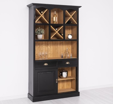 Mobilier de bar cu suport sticle sertare cu sine - Culoare Ext._P150 / Culoare Int._P002 - DUBLU COLOR de la Rustic Butique PS697 - Culoare Ext._P150 / Culoare Int._P002 - DUBLU COLOR