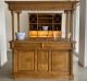Mobilier cafenea 180 cm lungime - blat pin cu galerie + mobilier de bar cu banda de led - Culoare_P001 - CERUIT de la Rustic Butique OUTPS1001-180+GAL+PS698 - Culoare_P001 - CERUIT