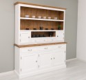Bufet bucatarie 3 usi BAS + rafturi deschise, 2 usi, 3 serare SUP - Culoare Top_P001 - Culoare Ext._P004 / Culoare Int._P001 - D de la Rustic Butique PS403BAS+SUP - Culoare Top_P001 - Culoare Ext._P004 / Culoare Int._P001 - DUBLU COLOR