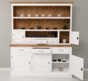 Bufet bucatarie 3 usi BAS + rafturi deschise, 2 usi, 3 serare SUP - Culoare Top_P001 - Culoare Ext._P004 / Culoare Int._P001 - D de la Rustic Butique PS403BAS+SUP - Culoare Top_P001 - Culoare Ext._P004 / Culoare Int._P001 - DUBLU COLOR