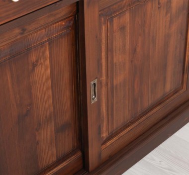 Bufet 3 usi glisante, 3 sertare BAS + 3 usi glisante, 5 sertare SUP - Culoare_P081 - LACUIT & VOPSIT de la Rustic Butique PS173+PS174 - Culoare_P081 - LACUIT & VOPSIT