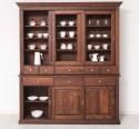 Bufet 3 usi glisante, 3 sertare BAS + 3 usi glisante, 5 sertare SUP - Culoare_P081 - LACUIT & VOPSIT de la Rustic Butique PS173+PS174 - Culoare_P081 - LACUIT & VOPSIT